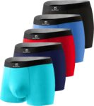 GLESTORE Mens Boxers Shorts Tagless Anti Chafing Underwear 5 Pack