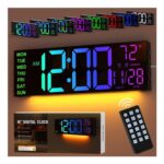 GOLOZA 16 Large Digital Wall Clock with Dual Alarm