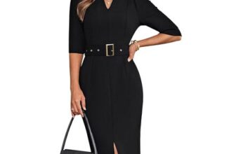 GRACE KARIN Women 3/4 Sleeves Bodycon Midi Dress
