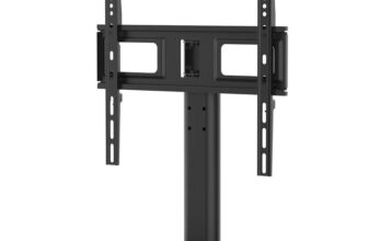 GRIFEMA Universal TV Stand for 26-55 Inch TVs, Max 45kg, 8mm Tempered Glass