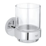 GROHE Start QuickFix Crystal Glass with Holder, Chrome