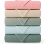 GSrenyu 5 Pack Muslin Cloths For Baby Muslin Squares Burp Cloths 23x22cm