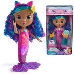 Gabbys Dollhouse The Movie, Sing & Shine Mermaid Gabby Doll Toy 13-Inch Doll, Lights & Sounds