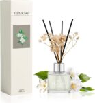 Gardenia Bathroom Diffuser, 50ml Diffuser with Dried Flower for Small Place, Last up to 30 Days