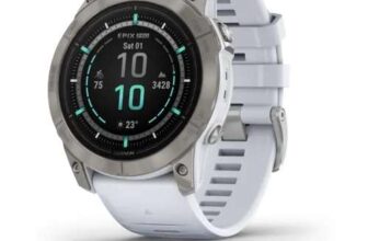 Garmin epix Pro (Gen 2) smart watch Sapphire Edition 51mm Titanium with Whitestone Band – 010-02804-11