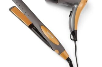 Geepas 2-in-1 1200W Travel Hair Dryer and Straightener