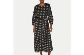 Geo Check Cotton Dress