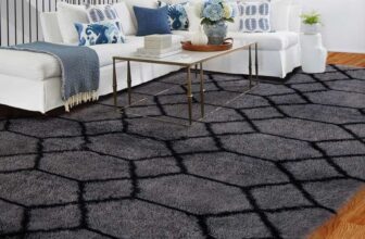 Geometric Rug 120x180cm in Grey and Black – Sold by Bybsrll Official / FBA
