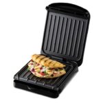 George Foreman Small Electric Fit Grill, Non-Stick Plates, Black