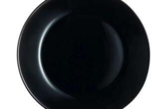 George Home Black Glass Dinner Plate