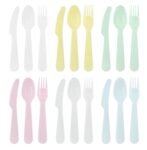 George Home Kids Dinner Set Multipack – 18 piece Cutlery set, 6x Bowls, 6x Plates, 6x Cups