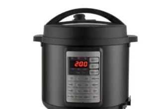 George Home Metallic Black 5.5L 1000W Pressure Cooker