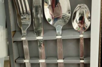 George Home Ribbed 16-Piece Stainless Steel Cutlery Set (instore – Southgate)