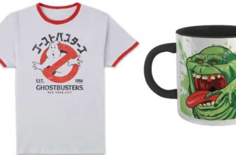 Ghostbusters Ringer T-Shirt and Ghostbusters Slimer Mug