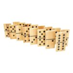Giant Wooden Dominoes: Family Game, Kids 3, 28 Tiles