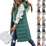 Gilet For Women UK Sleeveless Puffer Jackets Longline Winter Coats Gilets