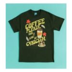 Gilmore Girls Coffee Please and a Shot of Cynicism Green T-Shirt