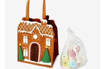 Gingerbread House Felt Bag with Sweets