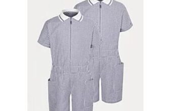 Gingham Girls School Playsuit 2 Pack