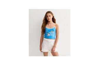 Girls Cream Cotton Crochet Shorts