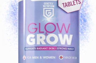 Glow & Grow Vitamin C Supplement for Men & Women Hair, Skin & Nails Vegan & Allergen-Free Natural Skin & Hair Support Made in UK Daily Beauty Nutrition 60 Capsules