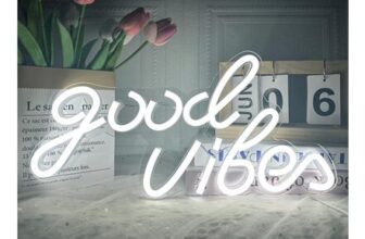 Good Vibes White LED Neon Light