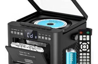 Greadio Portable CD Players for Home, Rechargeable Cassette Player
