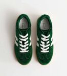 Green Velvet Contrast Panel Trainer, Sizes 3 to 6 – Free C&C