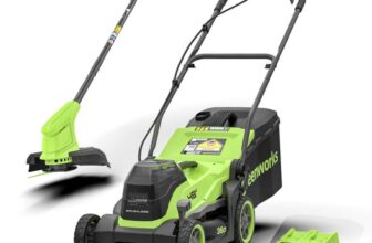 Greenworks 48V 36cm Cordless Brushless Lawnmower & 25cm Line Trimmer