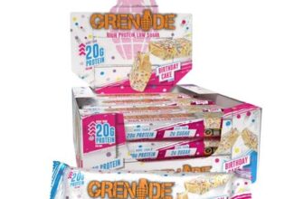 Grenade Birthday Cake Flavour Protein Bar 60g – Case of 12