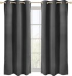 Grey 42×63 Utopia Home Blackout Curtains Grommet Thermal Insulated