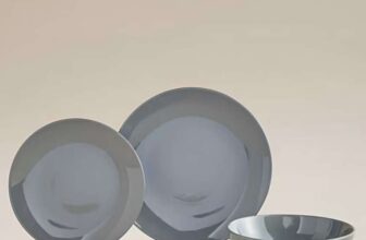 Grey Porcelain Dinner Set – 12 Pieces – Free C&C