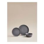 Grey Speckled Dinner Set 12 Piece