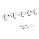 Grizef 5 Hooks 14in Stainless Steel Coat Rack Wall Mount