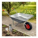 Groundlevel 65L Garden Wheelbarrow, Durable Metal Tray & Sturdy Front Wheel