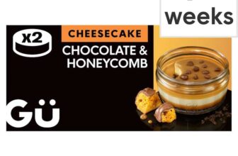 Gü Desserts 2-Packs – various flavours e.g. Chocolate & Honeycomb Cheesecake 2×86.5g (Clubcard Price)