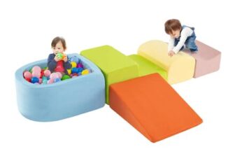 Gymax 5-Piece Soft Climbing Blocks Playset with Ball Pit