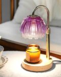 HAIDOLIANG Scented Candle Warmer Lamp with Timer, Adjustable Height & Stepless DimmableGifts (Purple Bellflower)
