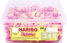 HARIBO sweets 810g tub, RHUBARB AND CUSTARD