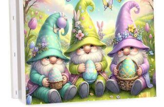HEIBAGO Framed Gnomes Paint by Numbers Kit, 20x30cm