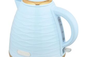 HOMCOM Electric Kettle, 1.7L, 3kW, Swivel, Light Blue