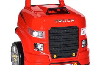 HOMCOM Kids Truck Engine Toy Set Service Station Playset