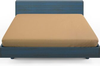 HOME STILL Jersey Fitted Sheet Super King 180x200x30 cm, Orange Soft Stretch Polycotton, Deep Pocket 30 cm, Elastic All Around, Breathable, Wrinkle Resistant Bed Sheet