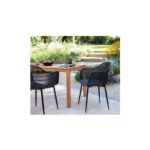 Habitat Serpa Set of 2 Plastic Garden Chairs – Black