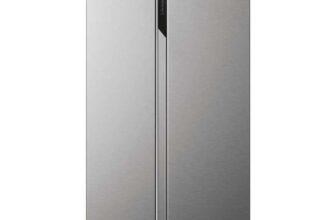 Haier American Fridge Freezer Non Ice & Water HSR5918DNMP – Platinum Inox – Delayed Dispatch