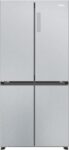 Haier Cube 83 Series 3 American Fridge Freezer, 467L, Gentle Silver Total No Frost, Air Surround, Freestanding, E Class, 83x65x182cm, HCR3818ENMG