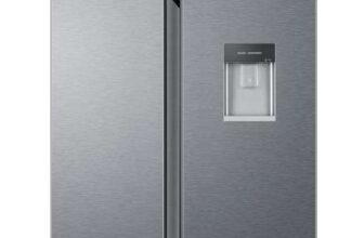 Haier Free Standing Fridge Freezer, 2 Door, 521L, Silver 90x65x177.5cm – HSR3918EWPG Energy Class E sold by Crampton and Moore / FBA