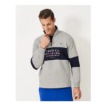 Half Zip Sweatshirt in Grey and Navy