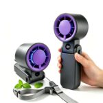 Handheld Fan, BLK/WHTE 5 Speeds with 4000mAh (USB-C) Battery, 3 in 1 Portable Fan – NEUONN FBA