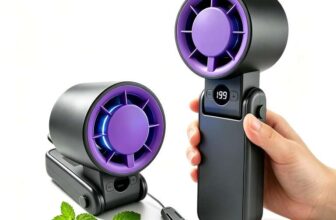 Handheld Fan, BLK/WHTE 5 Speeds with 4000mAh (USB-C) Battery, 3 in 1 Portable Fan – NEUONN FBA